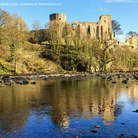 Buy canvas prints of Barnard Castle and River Tees by Pearl Bucknall