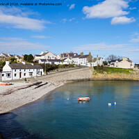 Buy canvas prints of Moelfre Village Anglesey by Pearl Bucknall