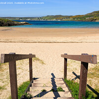 Buy canvas prints of Steps to Gairloch Big Sand Beach Scotland by Pearl Bucknall