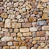Buy canvas prints of Dry Stone Wall Textures by Pearl Bucknall