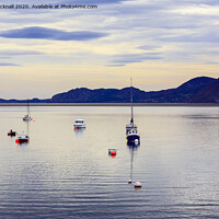Buy canvas prints of Calm on the Menai Strait Anglesey Seascape by Pearl Bucknall