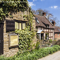 Buy canvas prints of Old Shropshire Cottages by Pearl Bucknall