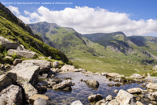 Looking Across a Mountain Stream in Snowdonia Picture Board by Pearl Bucknall