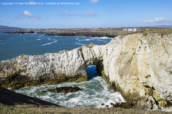 White Arch at Rhoscolyn Anglesey Picture Board by Pearl Bucknall