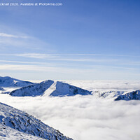 Buy canvas prints of Peaking Above the Clouds by Pearl Bucknall