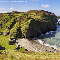 Buy canvas prints of  Porth Llanlleiana on Anglesey Coast Path by Pearl Bucknall