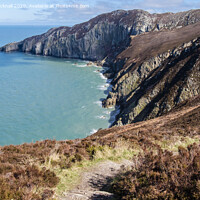 Buy canvas prints of Gogarth Bay and North Stack Anglesey by Pearl Bucknall