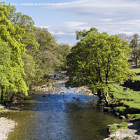 Buy canvas prints of River Wharfe at Kettlewell in Yorkshire by Pearl Bucknall