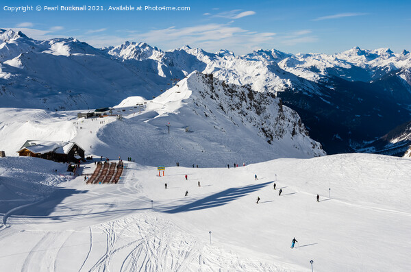 St Anton Alpine Ski Slopes Austria Picture Board by Pearl Bucknall