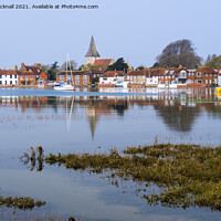 Buy canvas prints of Bosham Village Reflected in Chichester Harbour  by Pearl Bucknall
