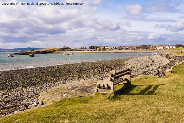  View from Lindisfarne Northumberland Picture Board by Pearl Bucknall