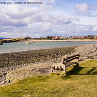 Buy canvas prints of  View from Lindisfarne Northumberland by Pearl Bucknall