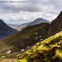 Buy canvas prints of View from Foel Goch Mountainside Snowdonia by Pearl Bucknall