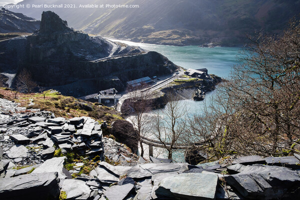 Dinorwig Slate Quarry and Power Station Llanberis Picture Board by Pearl Bucknall