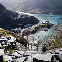 Buy canvas prints of Dinorwig Slate Quarry and Power Station Llanberis by Pearl Bucknall