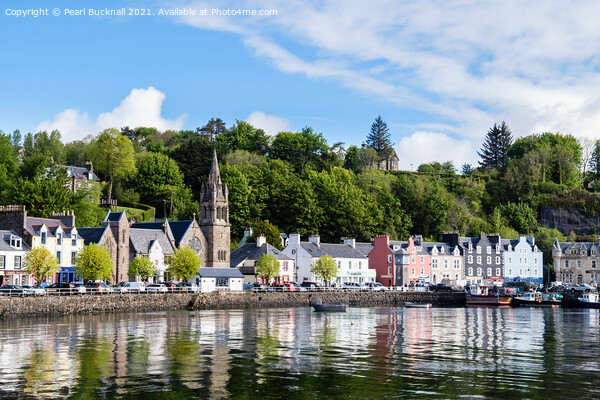 Tobermory Reflections Isle of Mull Scotland Picture Board by Pearl Bucknall