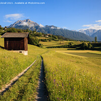 Buy canvas prints of Alpine Valley in Summer by Pearl Bucknall