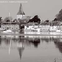Buy canvas prints of Bosham Reflected in Chichester Harbour West Sussex by Pearl Bucknall