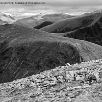 Buy canvas prints of Nantlle Ridge Mountains in Snowdonia by Pearl Bucknall