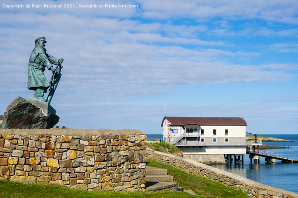 Moelfre Lifeboat Station Anglesey Picture Board by Pearl Bucknall