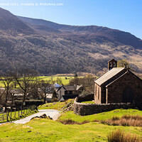 Buy canvas prints of St James Church Buttermere Lake District by Pearl Bucknall