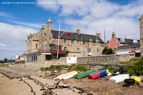 Royal Findhorn Yacht Club Scotland Picture Board by Pearl Bucknall