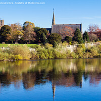 Buy canvas prints of Kelso Reflections in the Tweed Scotland by Pearl Bucknall