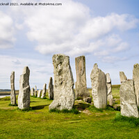 Buy canvas prints of Callanish Stone Circle on Lewis Scotland by Pearl Bucknall