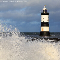 Buy canvas prints of Rough Seas by Penmon Lighthouse on Anglesey by Pearl Bucknall