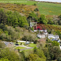 Buy canvas prints of Laxey Wheel in Isle of Man Countryside by Pearl Bucknall