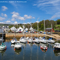 Buy canvas prints of Old Laxey Harbour Isle of Man by Pearl Bucknall