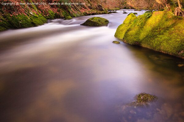 Afon Dwyfor River Motion Blur Picture Board by Pearl Bucknall