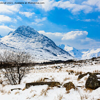 Buy canvas prints of Winter Snow in Ogwen Valley with Mount Tryfan in S by Pearl Bucknall