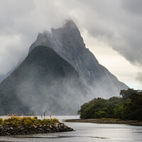 Buy canvas prints of Moody Milford Sound New Zealand by Pearl Bucknall