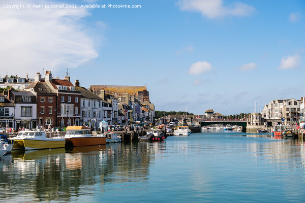 Town Bridge and Weymouth Harbour Picture Board by Pearl Bucknall