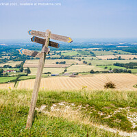 Buy canvas prints of South Downs Path View West Sussex by Pearl Bucknall