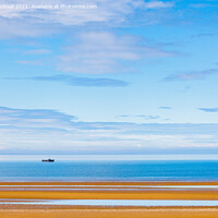 Buy canvas prints of Sea sand and big sky on Anglesey coast by Pearl Bucknall