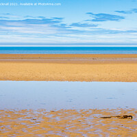 Buy canvas prints of Sea sand and tide pool on a beach by Pearl Bucknall