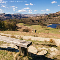 Buy canvas prints of Overlooking Rydal Water in Lake District by Pearl Bucknall