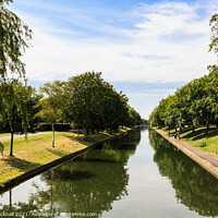 Buy canvas prints of Royal Military Canal Hythe Kent by Pearl Bucknall