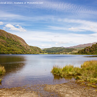 Buy canvas prints of Llyn Dinas Lake in Snowdonia Wales by Pearl Bucknall
