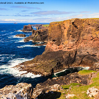 Buy canvas prints of Eshaness Cliffs Shetland Islands Scotland by Pearl Bucknall
