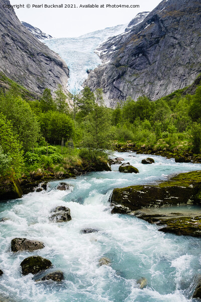 Glacial River Jostedalsbreen National Park Norway Picture Board by Pearl Bucknall