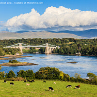 Buy canvas prints of Scenic Menai Strait Anglesey North Wales by Pearl Bucknall