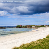 Buy canvas prints of North Uist Sandy Beach Scotland by Pearl Bucknall