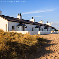Buy canvas prints of Llanddwyn Island Pilots Cottages Anglesey by Pearl Bucknall