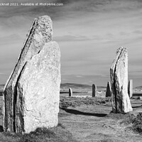 Buy canvas prints of Ring of Brodgar Orkney Scotland UK Black and White by Pearl Bucknall