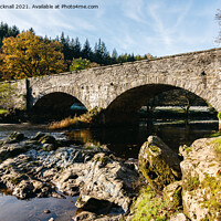 Buy canvas prints of Afon Llugwy River and Ty Hyll Bridge Snowdonia by Pearl Bucknall