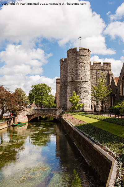 River Stour and West Gate in Canterbury Picture Board by Pearl Bucknall