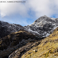 Buy canvas prints of Mighty Mount Snowdon in Winter by Pearl Bucknall